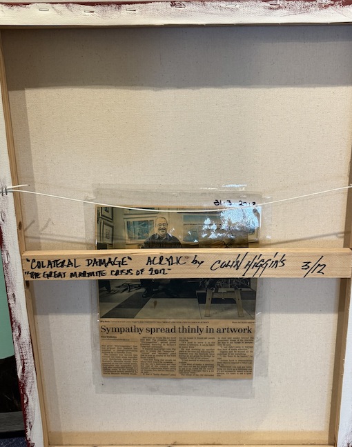 Colin HIggins | the Great Marmite Crisis | Collateral Damage | Back McATamney Gallery and Design Store | Geraldine NZ 